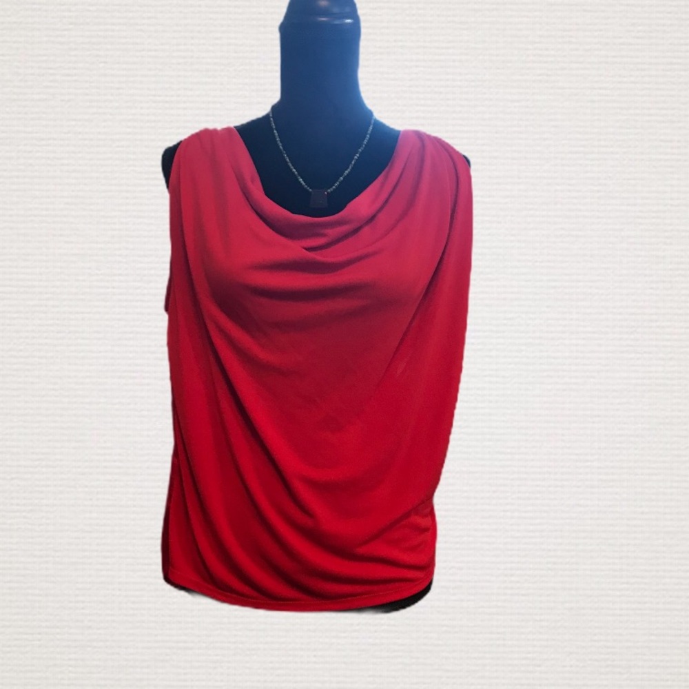 Robert Rodriguez Red Sleeveless Blouse